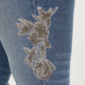 Signature Skinny Jean  Beaded Floral Applique 24